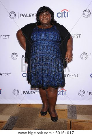 LOS ANGELES - MAR 28:  Gabourey Sidibe arrives to the Paleyfest 2014: American Horror Story COVEN  on March 28, 2014 in Hollywood, CA                