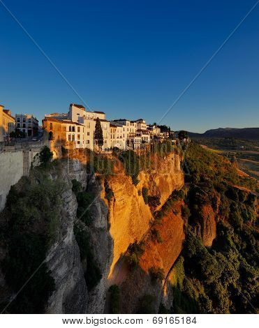 Magnificent view from the New Bridge of Ronda in Andalusia, Spain