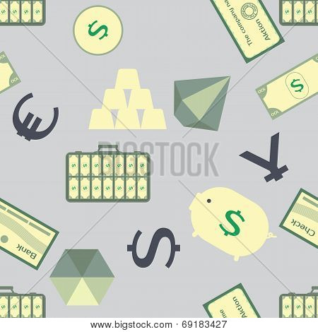 Bank, money, dollar. Illustration with bank characters.