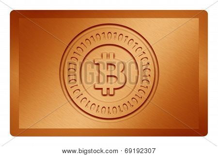 Orange Bitcoin Metal Texture