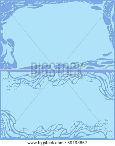 Set Of Blue Abstract Backgrounds
