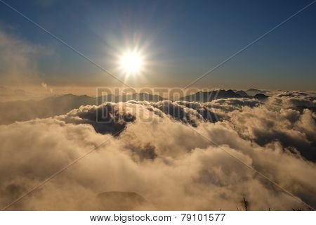 Sunrise over mountain