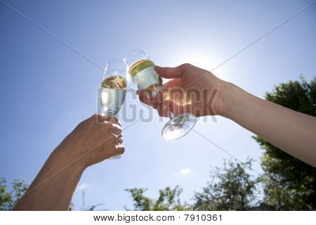 Toast af vitt vin
