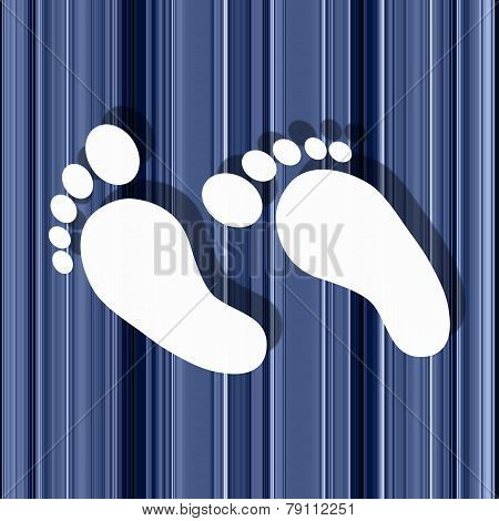 White Feet On Stripey Background