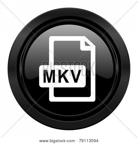 mkv file black icon  