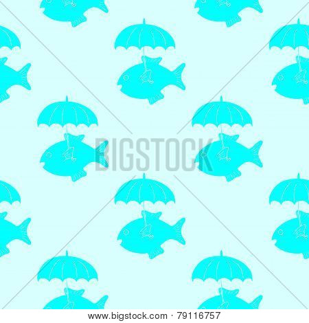 Fish With Umbrella Pattern