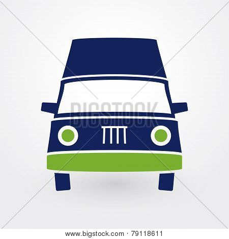 Silhouette Van From The Front