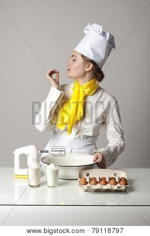Cook Tasting Food
