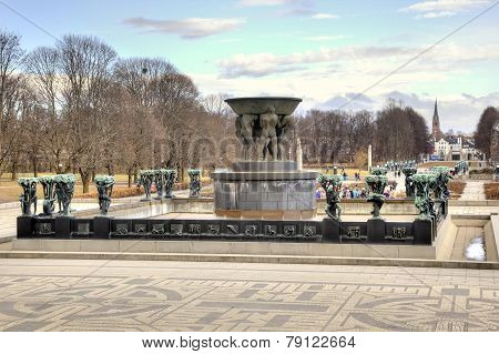 Sculptures Gusava Vigeland In Frogner Park