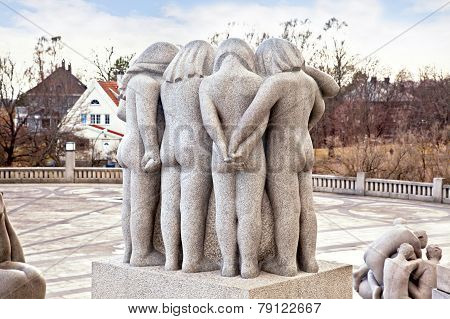 Sculptures Gusava Vigeland In Frogner Park