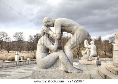 Sculptures Gusava Vigeland In Frogner Park