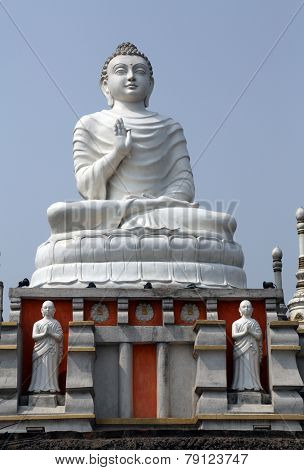 HOWRAH, INDIA - FEBRUARY 14: Buddhist temple in Howrah, West Bengal, India on February 14, 2014 