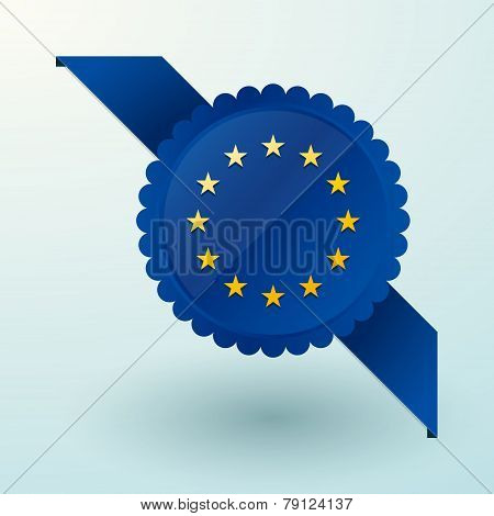 European Union As A Brand Label Overlay