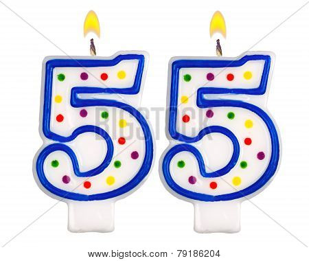 Birthday Candles Number Fifty Five