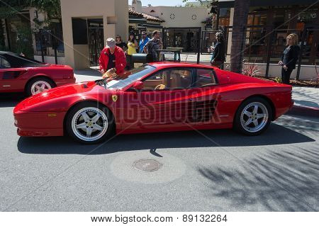Ferrari Testarossa car on display