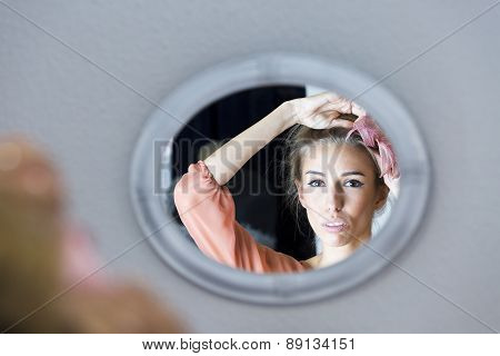 Putting On A Headdress - Sewing Session.
