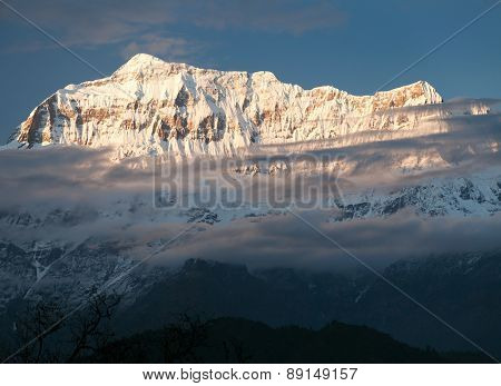 Evening View Of Gurja Himal - Dhaulagiri Himal - Nepal