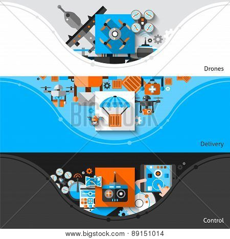 Drone Banners Set