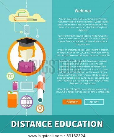 Distance Education and Learning Concept