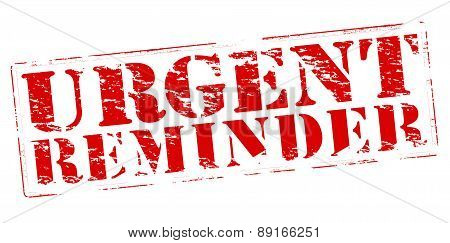 Rubber stamp with text urgent reminder inside vector illustration