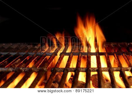 Hot Flaming Charcoal Grill