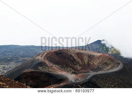 Scenery And Craters Silvestri Of Mt. Etna Volcano