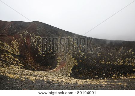 Scenery And Craters Of Mt. Etna Volcano