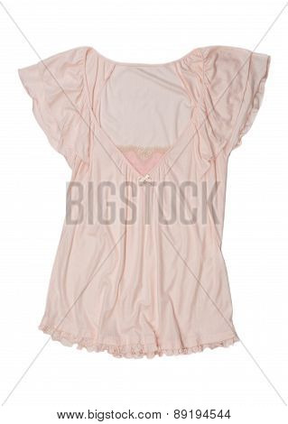 Cream Lingerie Blouse With Lace.