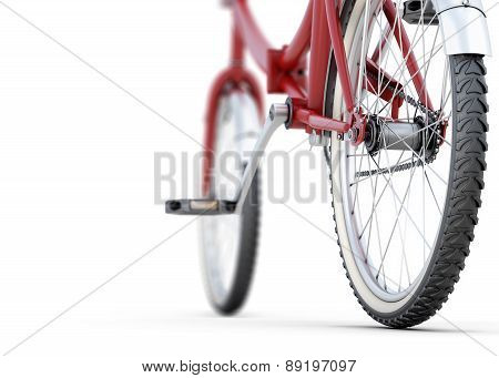 Bicycle Close-up Back Angle View