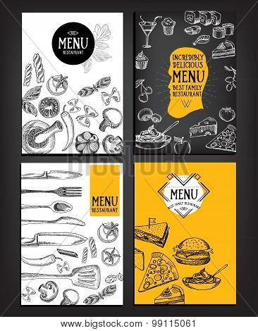 Restaurant cafe menu, template design. Food flyer.