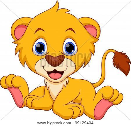 Cute lion cartoon
