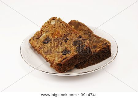 두 과일 케이크 조각
