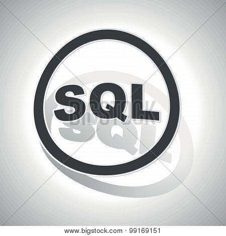 SQL sign sticker, curved