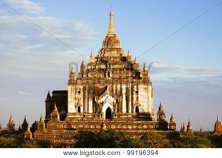Landscape Detail View Of Ancient Temple Thatbyinyu In Bagan
