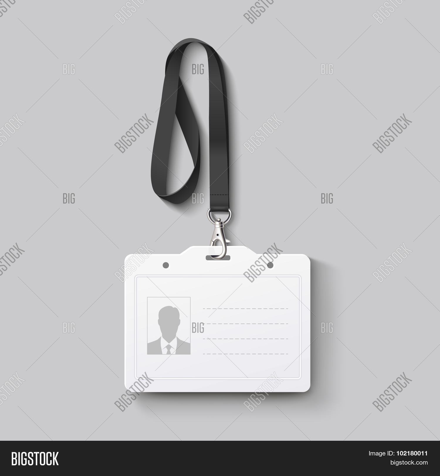 Id Badge Lanyard. Vector & Photo (Free Trial) Bigstock
