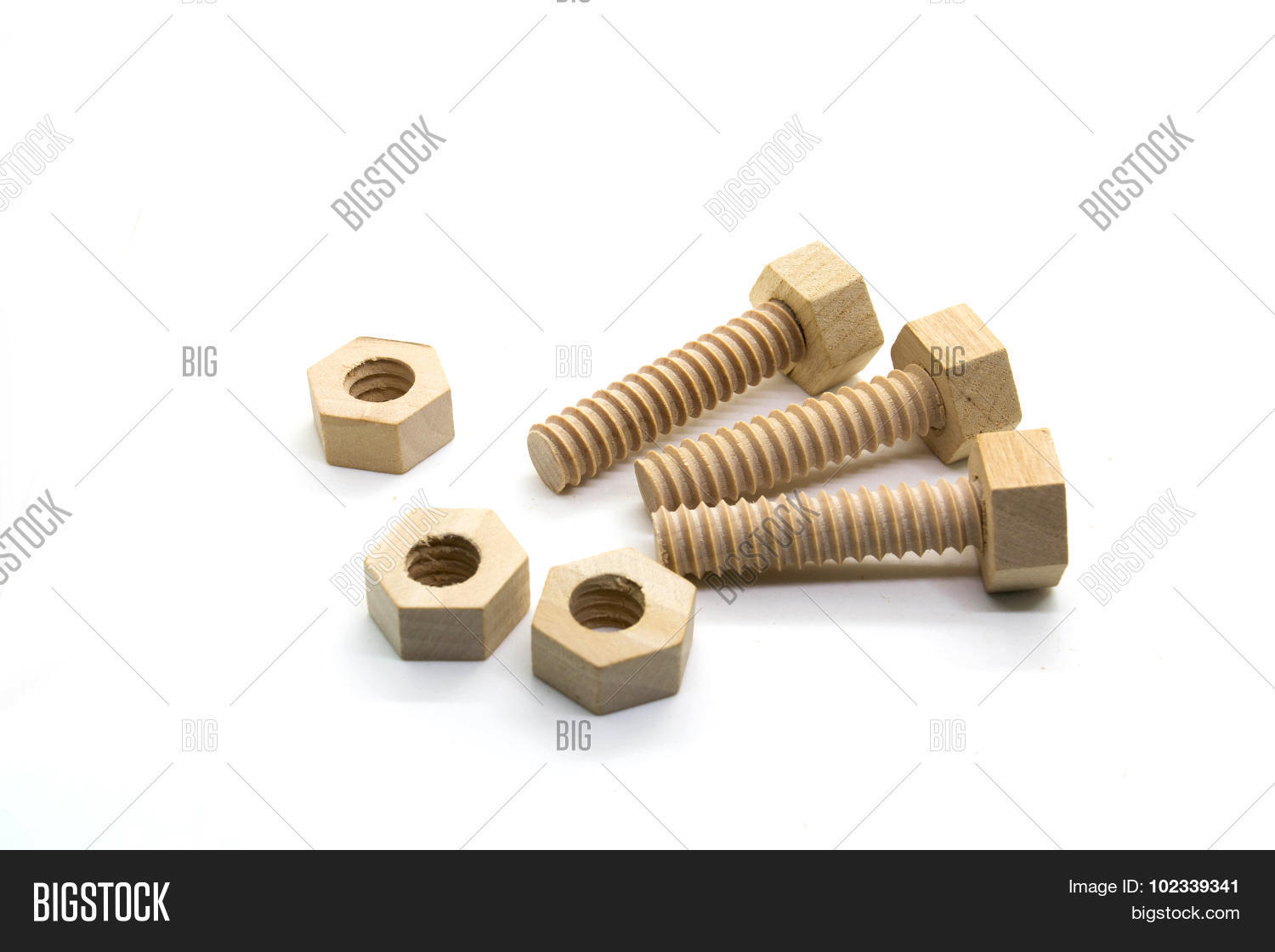 Wooden Nuts Bolts Image & Photo (Free Trial) Bigstock