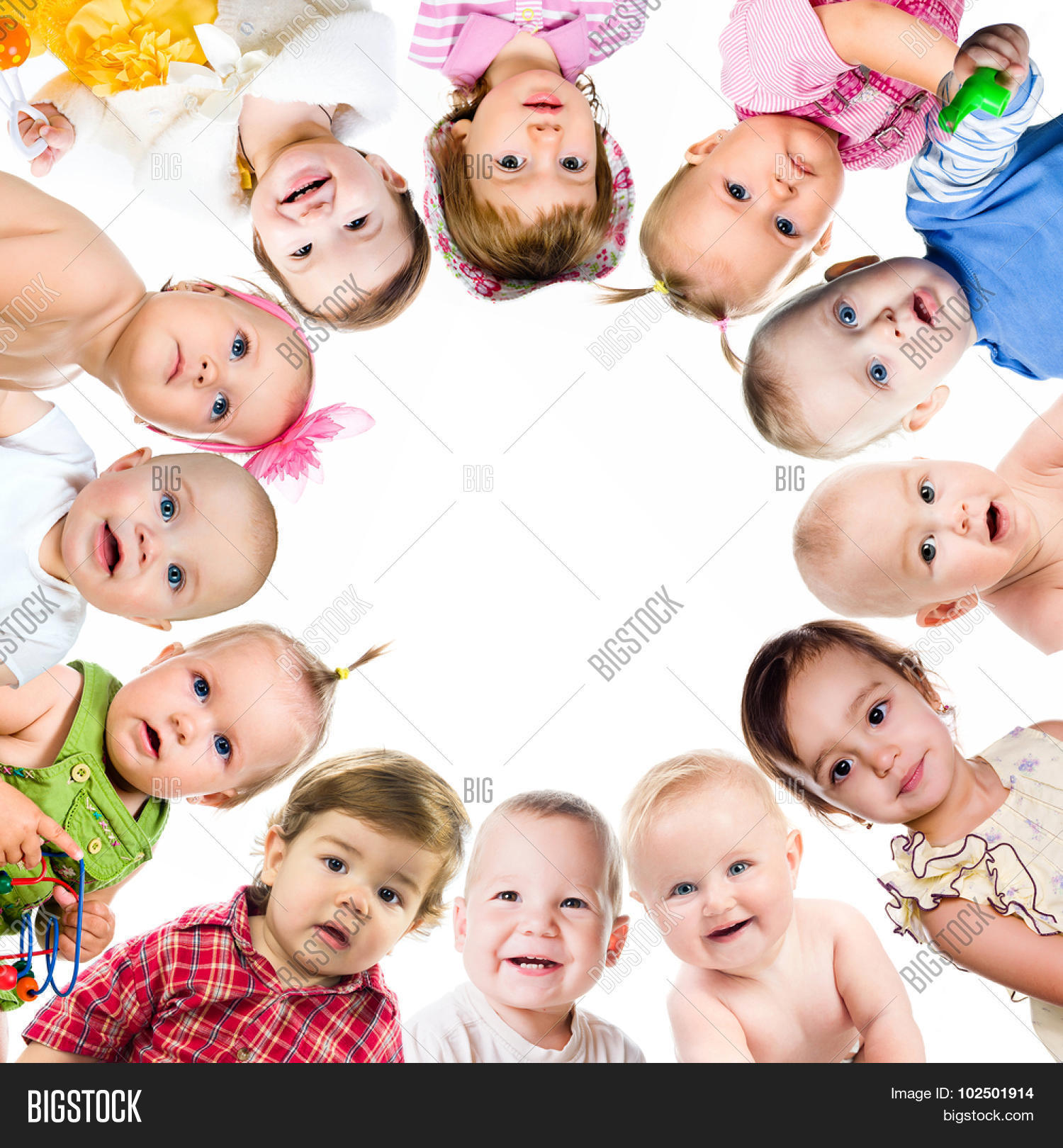 Group Smiling Babies Image & Photo (Free Trial) | Bigstock