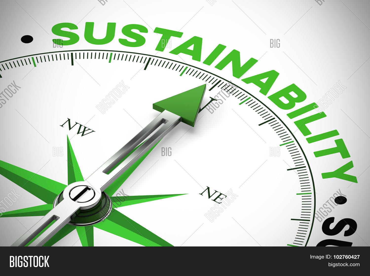 Green Arrow Compass Image & Photo (Free Trial) Bigstock