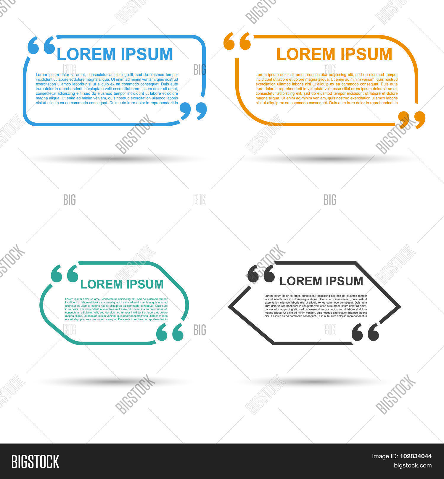 Quotation Speech Vector Photo Free Trial Bigstock