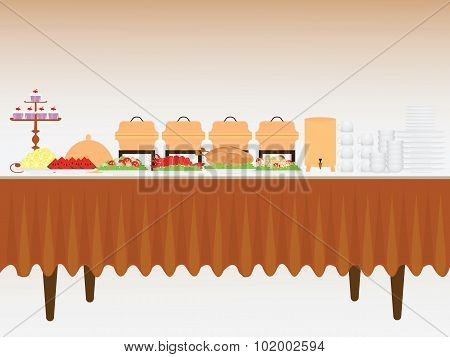 Buffet Table.
