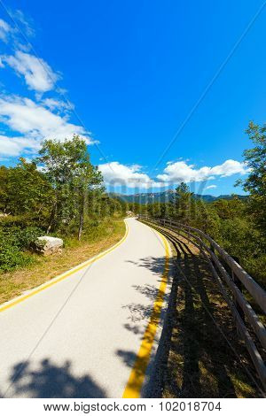 Bicycle Lane In Sarca Valley - Trentino Italy