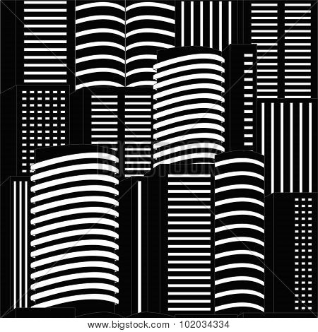 Seamless Modern Building Background. Stock Vector