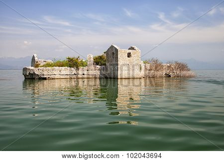 Abandoned prison on Skadar lake