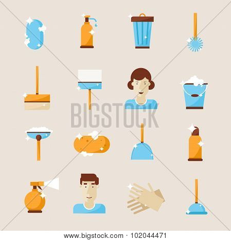 Cleaning and hygiene tools.