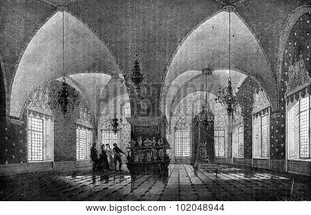 Terem apartments in Moscow., vintage engraved illustration. Le Tour du Monde, Travel Journal, (1872). 