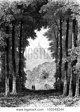 Hohensonne, vintage engraved illustration. Le Tour du Monde, Travel Journal, (1872).