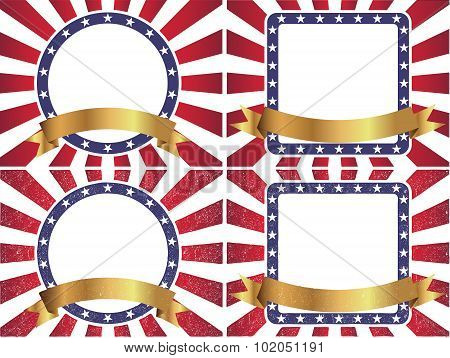 American Sunburst Flag Background