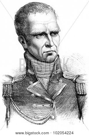 Hudson Lowe, vintage engraved illustration. History of France 1885.