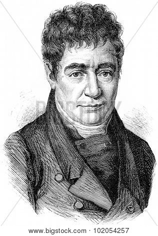 Silvestre de Sacy, vintage engraved illustration. History of France   1885.