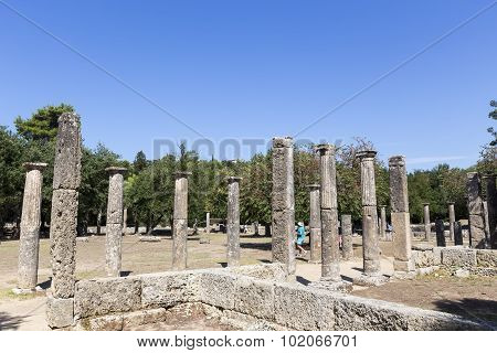 Palaestra Monument (3Rd Cent. B.c.) In Olympia, Greece